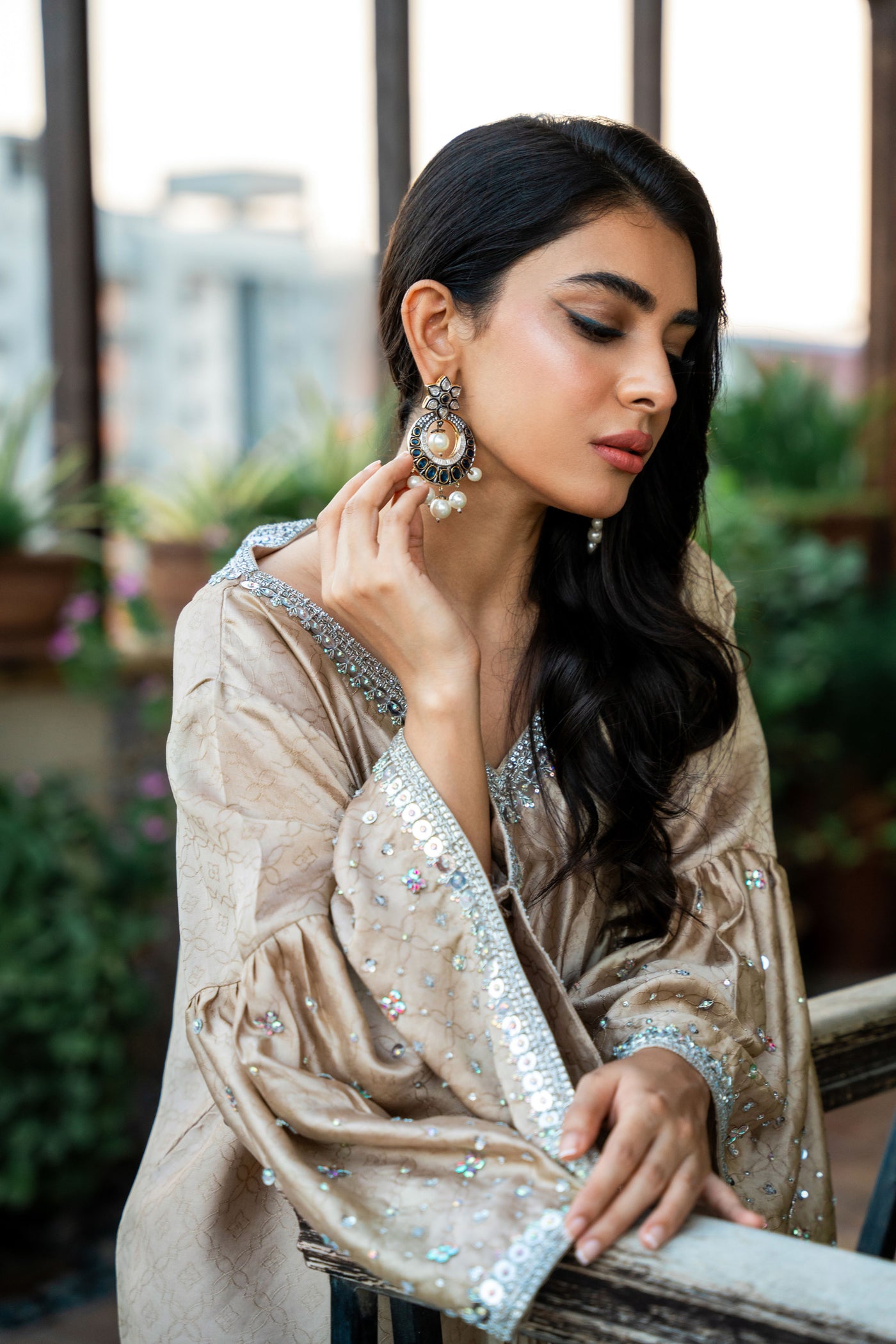 Sitara Beige Kaftan — 2