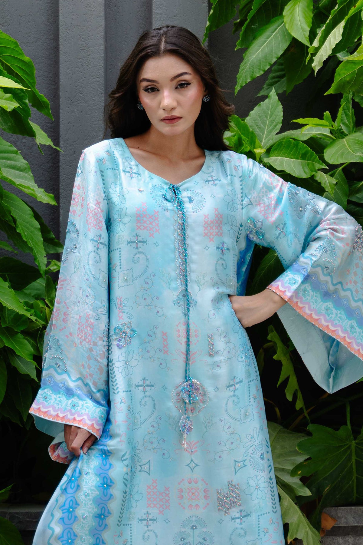 Ocean blue kaftan — 5