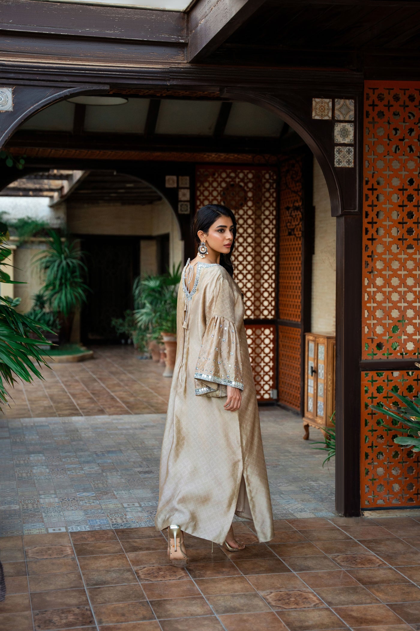 Sitara Beige Kaftan — 3
