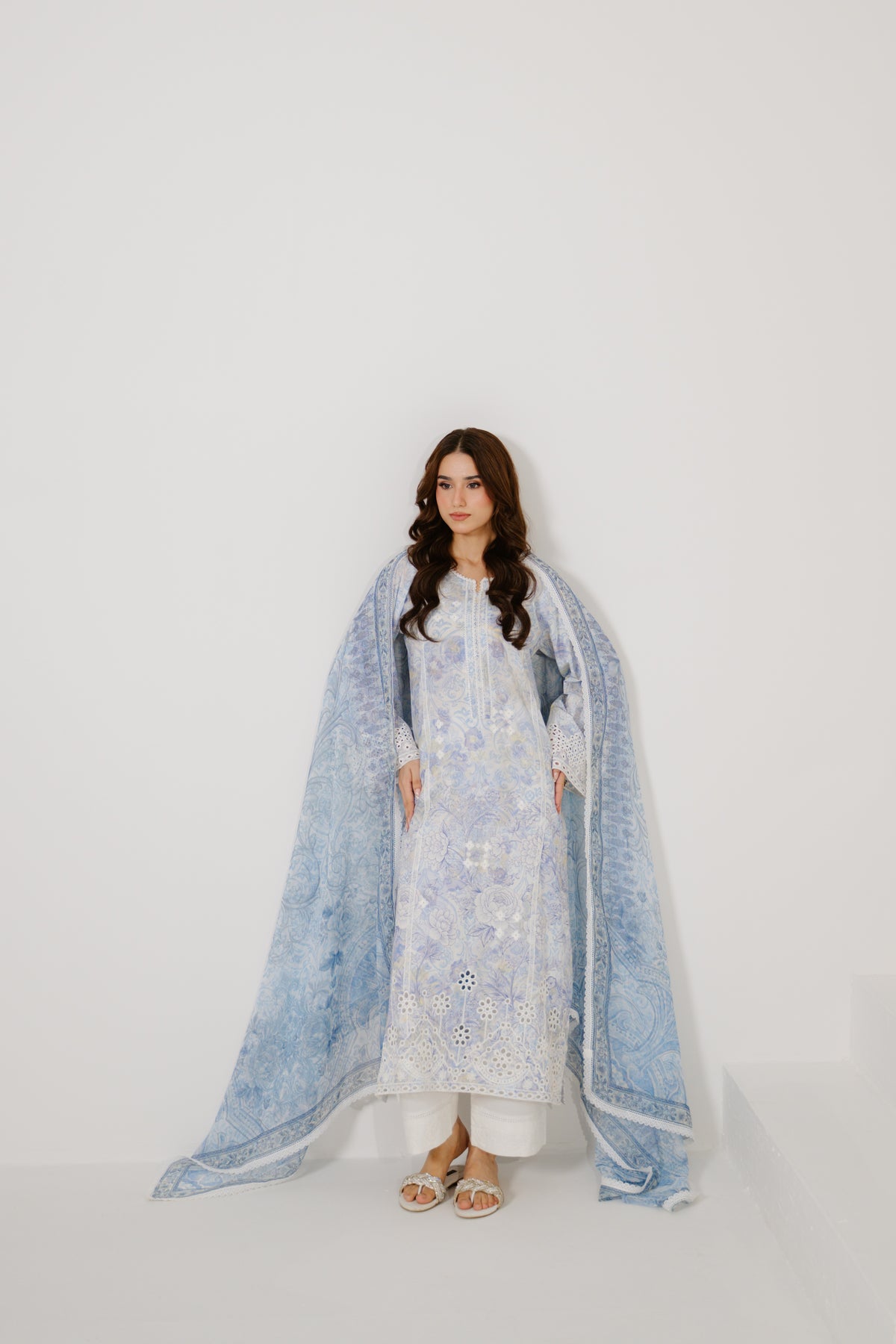 POWDER BLUE DUPATTA