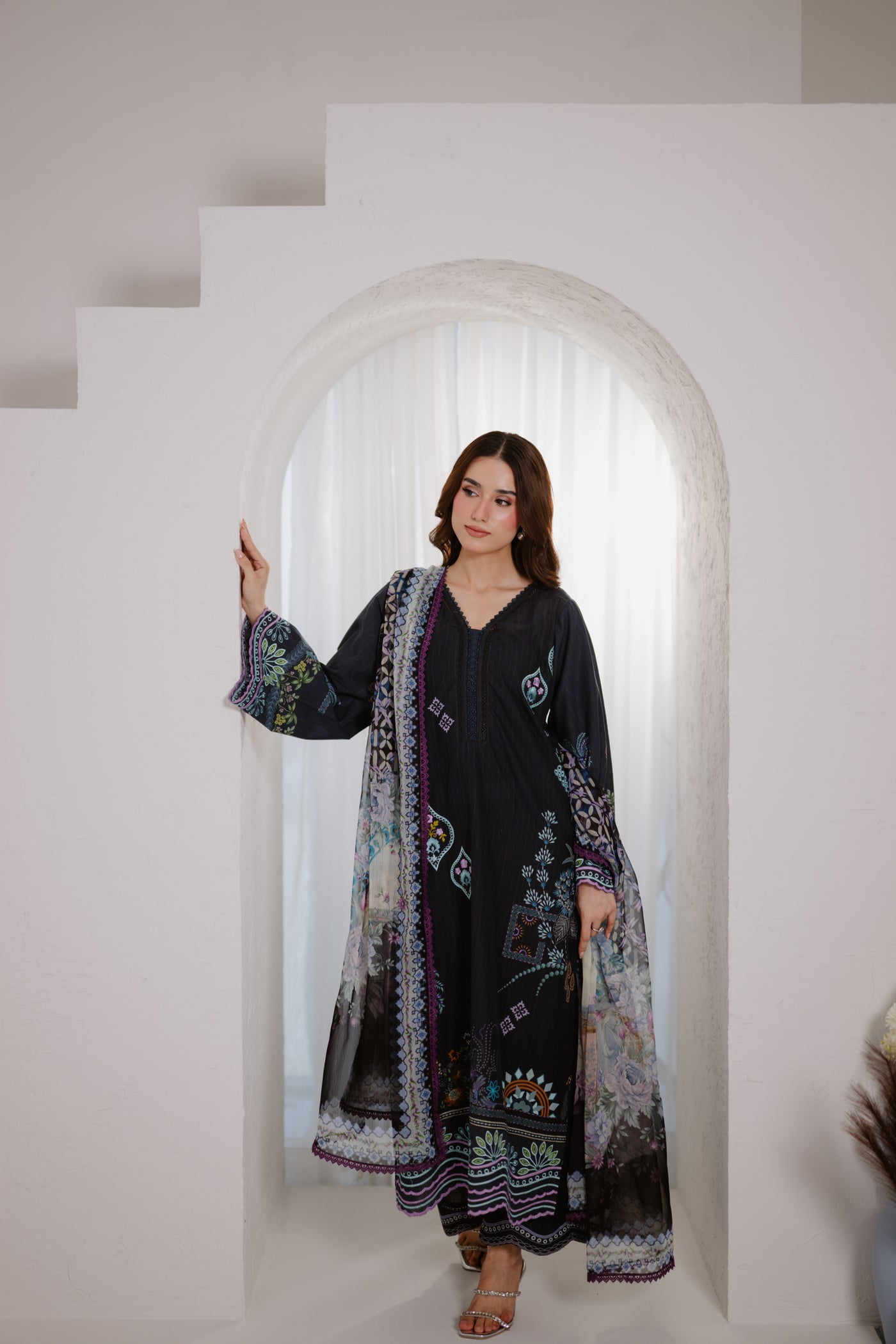 CHARCOAL BLACK DUPATTA — 3