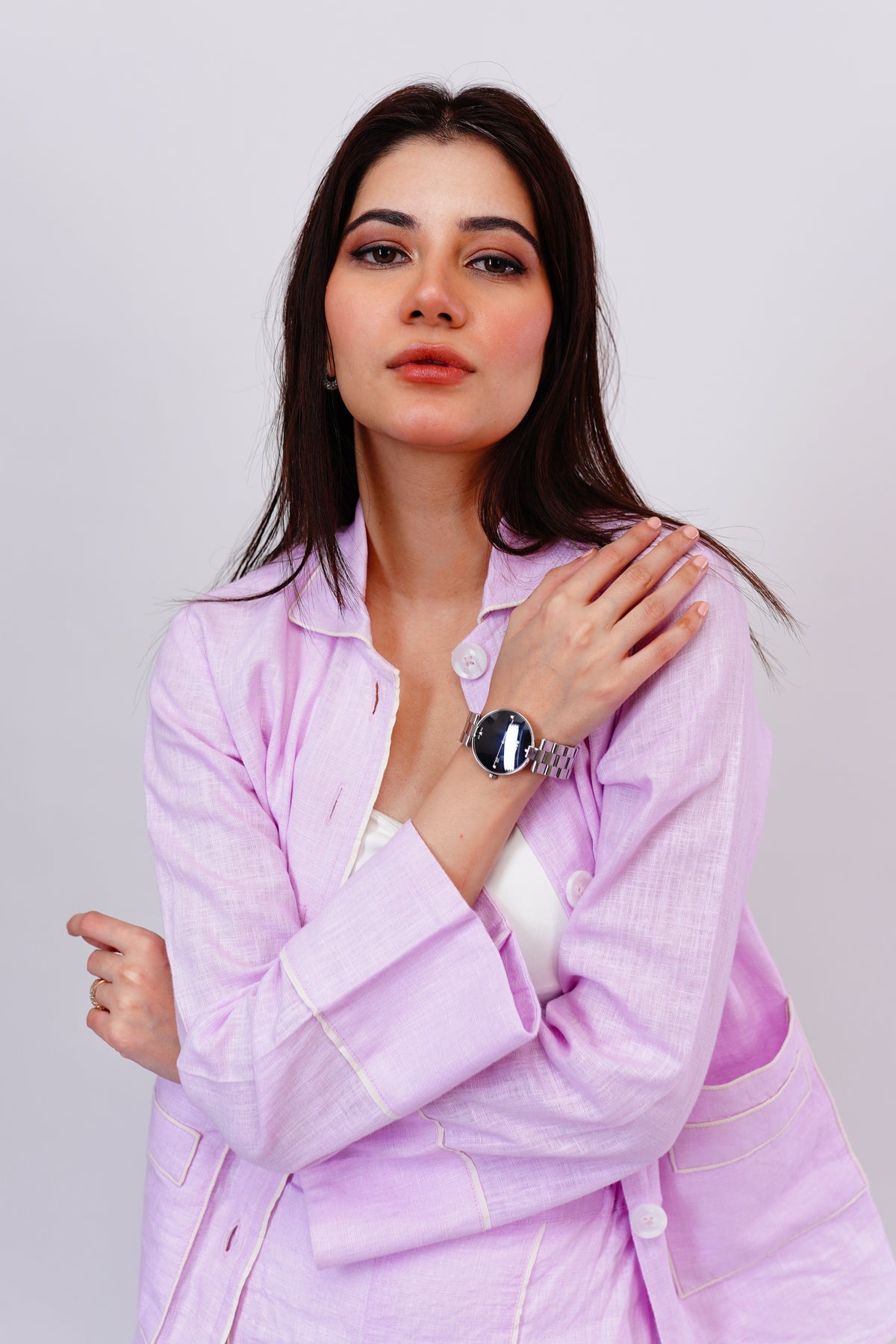Lilac Piped Set