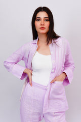 Lilac Piped Set