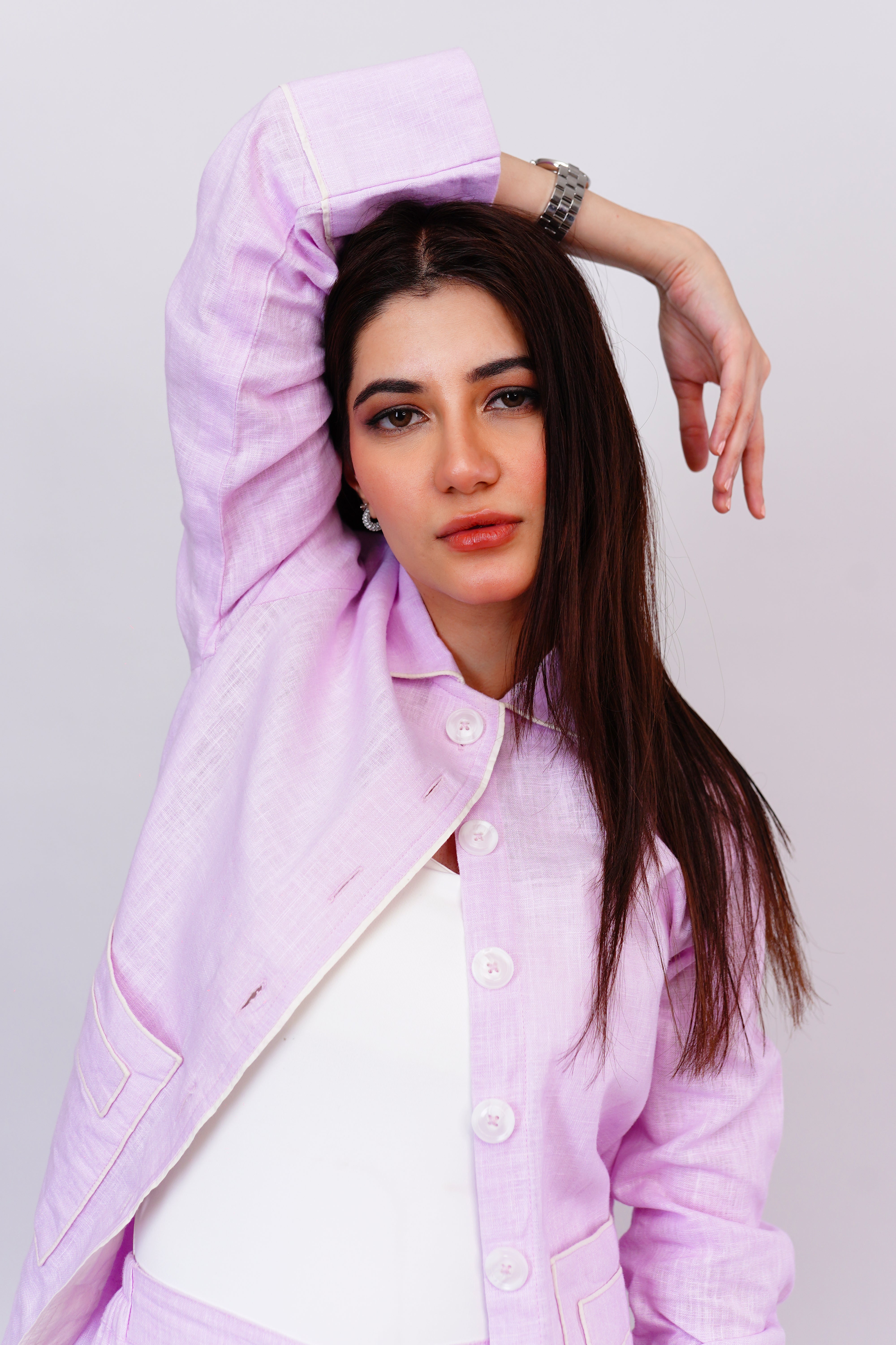Lilac Piped Set
